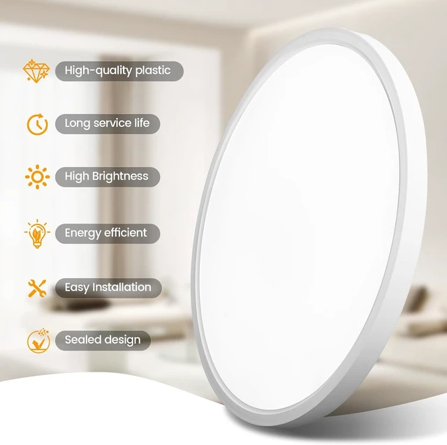 Alt view image 3 of 6 - TALOYA Flush Mount Ceiling Light,10 Inch-4 Pack,18W,5000K Daylight