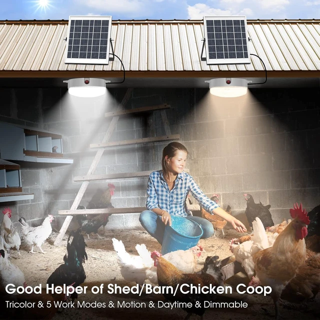 Alt view image 3 of 7 - Solar Ceiling Light Motion Sensor, 5 Modes Day/Night for Shed Barn