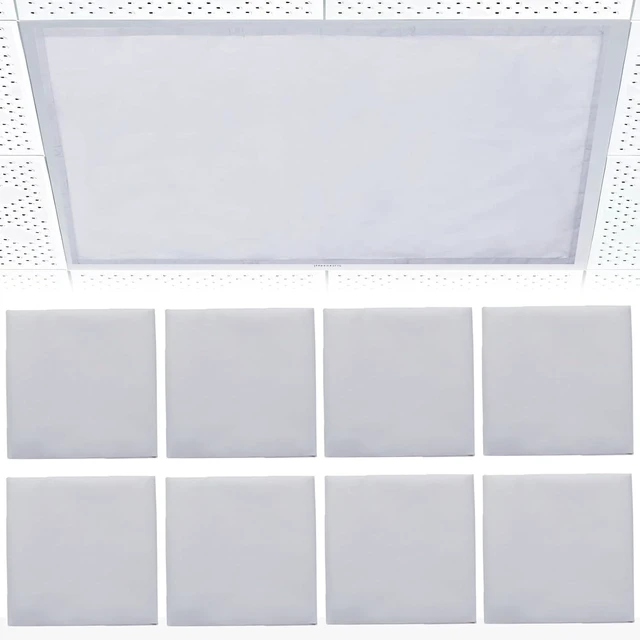 Main image of Torixqi 8 Pcs Fluorescent Light Covers for Ceiling Lights Classroom,