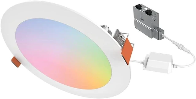 Main image of HALO HLB LED Recessed Lighting 6 in Smart Wi-Fi RGBWW Canless ceiling Light