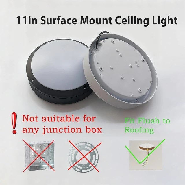 Alt view image 4 of 7 - Flush Mount Ceiling Light, Die-Cast Aluminium Fully Sealed Moisture Resistant Light, Modern Minimalist Wall Sconce.11 Inch, 20W, 3000K, IP65 Rainproof, for Walls or Ceilings in Wet Areas.