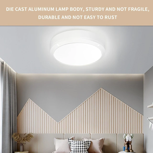 Alt view image 6 of 7 - Flush Mount Ceiling Light, Die-Cast Aluminium Fully Sealed Moisture Resistant Light, Modern Minimalist Wall Sconce.11 Inch, 20W, 3000K, IP65 Rainproof, for Walls or Ceilings in Wet Areas.
