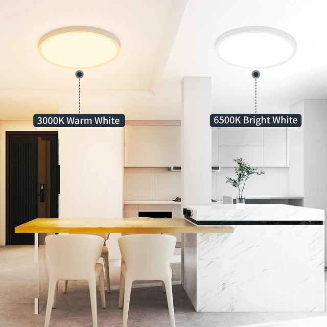 Alt view image 6 of 7 - 4Pcs 9 Inch Light Fixtures Ceiling Mount Bathroom Bedroom Closet Led Lights