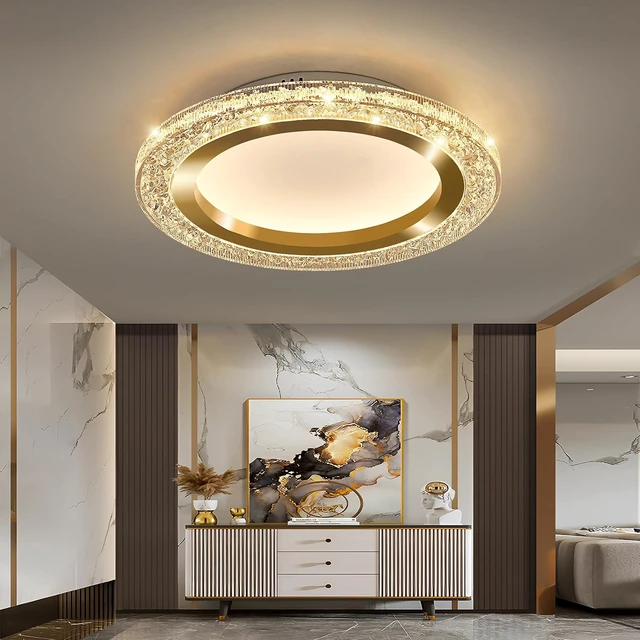 Alt view image 5 of 7 - UOFUS 28W Gold LED Flush Mount Ceiling Light 12inch Modern Round Ceiling Light Fixture 3000K-6000K Super Bright Circle Ceiling Lamp for Bedroom Kitchen Bathroom Entryway Hallway Stairwell