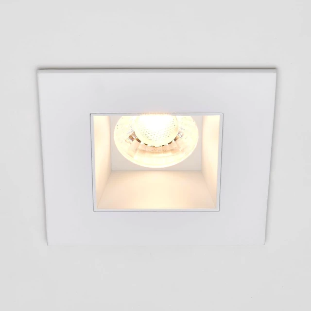 Alt view image 6 of 7 - Maxxima 4" Anti-Glare LED Square Downlight, 1200 Lumens, 5 CCT, White