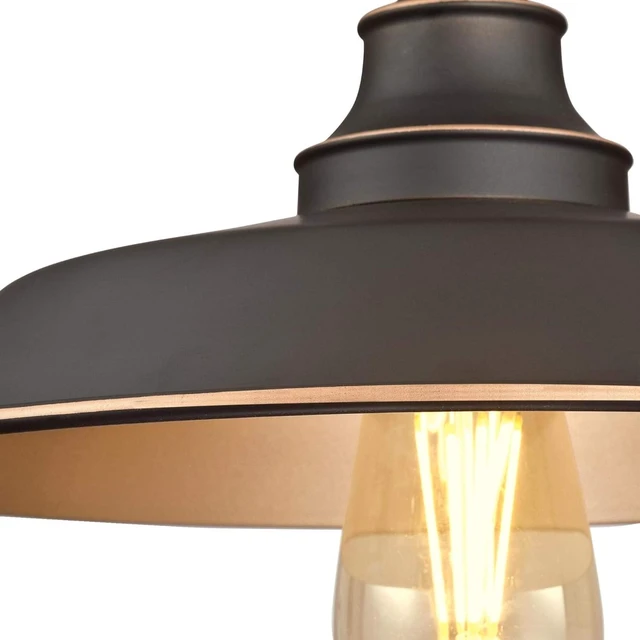 Alt view image 3 of 4 - Westinghouse 6370300 Iron Hill 12-Inch, One-Light Indoor Semi Flush Mount Ceiling Light, Oil Rubbed Bronze Finish with Highlights