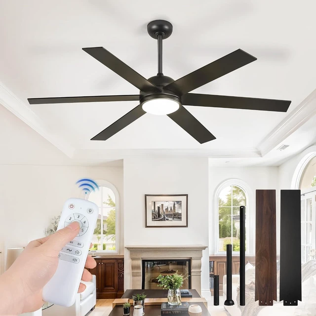 Main image of Fanbulous 58 Inch Black Ceiling Fans with 3 CCT Lights and Remote