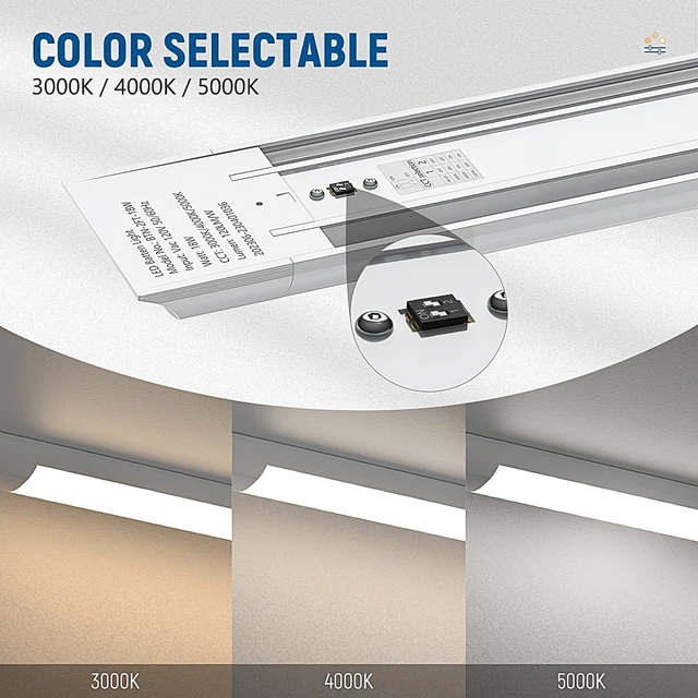 Alt view image 2 of 7 - DAKASON 4-Pack 2FT LED Shop Light for Garage Ceiling, 18W 2160lm 3/4/5000K