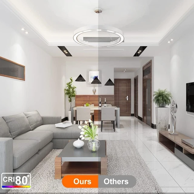 Alt view image 4 of 5 - inShareplus 2 Inch LED Recessed Lighting, 10 Pack Canless Downlights, 3W (35W Equivalent), Dimmable, 5000K Daylight White, CRI80, 250LM, Ultra-Thin with LED Driver for Kitchen, Hallway, Cabinet