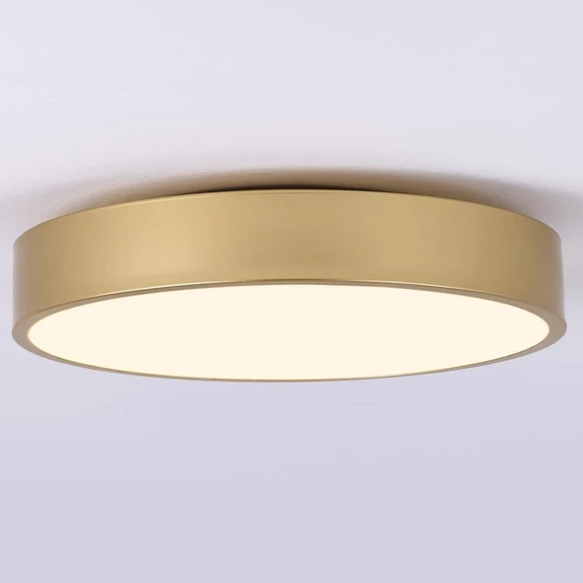 Main image of 3-Light Modern Gold Flush Mount Ceiling Light 15.8 Inch