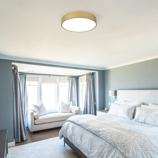 Alt view image 5 of 7 - 3-Light Modern Gold Flush Mount Ceiling Light 15.8 Inch