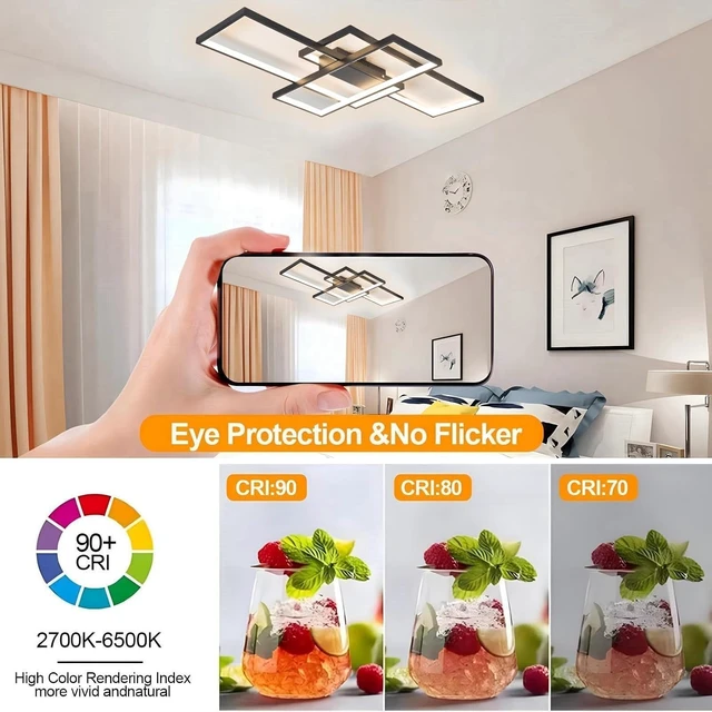 Alt view image 4 of 7 - 31 45W Modern Ceiling Light 3000-6500K Dimmable Kitchen Light Fixtures