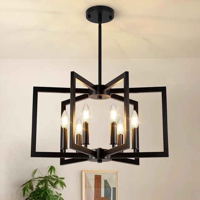 Main image of Bairth 20"-62" Height Adjustable Black Kitchen Chandelier for Dining Room