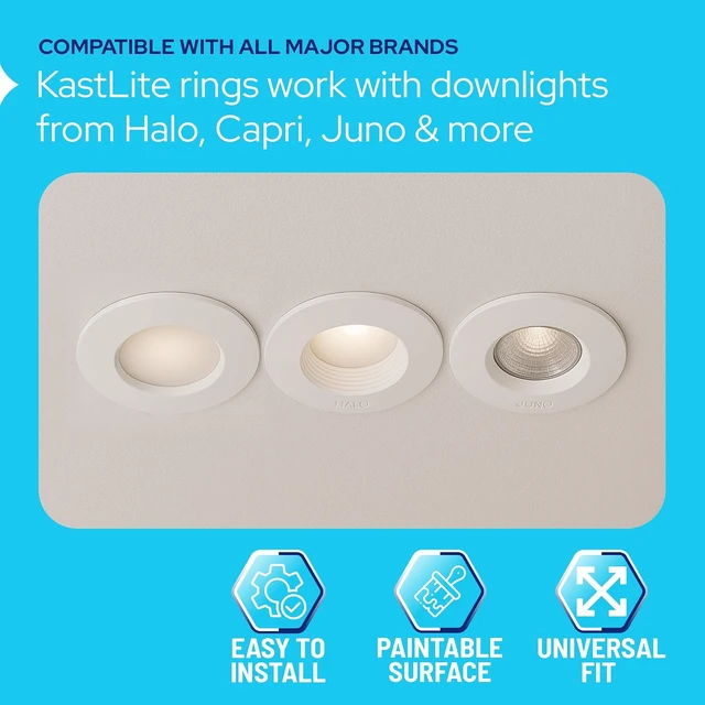 Alt view image 6 of 7 - KASTLITE Square/Round Goof Rings, Custom .080" Acrylic Trim Ring, 2-Pack