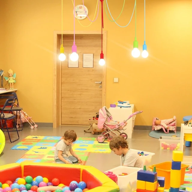 Alt view image 5 of 7 - Spider Colorful Pendant Light, 5-Light DIY Adjustable Kids Ceiling Lamp