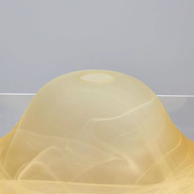 Alt view image 6 of 7 - 12"D Retro Alabaster Glass Domed Shade with 1.65" Opening, Pendant Light Cover, Lighting Fixture Replacement