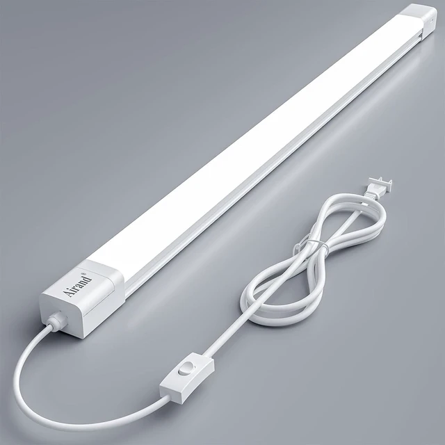 Main image of Airand 4FT Plug in Ceiling Light, Linkable 5000K LED Shop Lights with ON/Off Switch, 36W 3600LM Garage Light Fixture, IP66 Waterproofing Tube Light for Bathroom, Workshop, Office, Basement