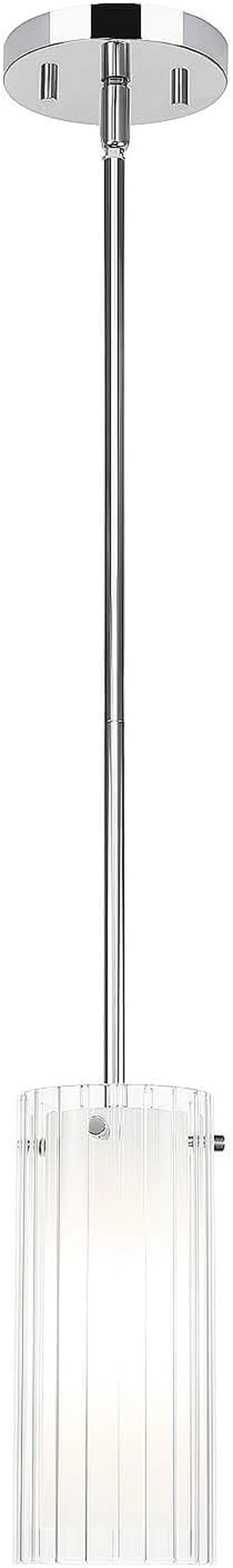 Alt view image 2 of 6 - XiNBEi Lighting Single Dual Glass Pendant Lights Kitchen Island Chrome