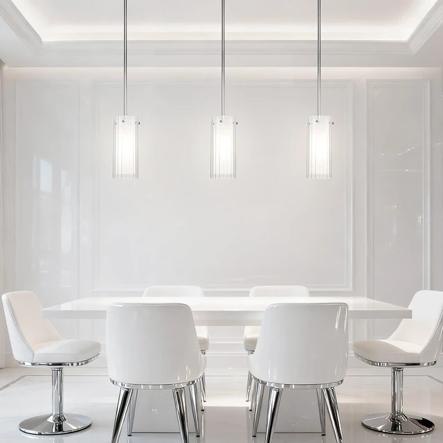 Alt view image 4 of 6 - XiNBEi Lighting Single Dual Glass Pendant Lights Kitchen Island Chrome