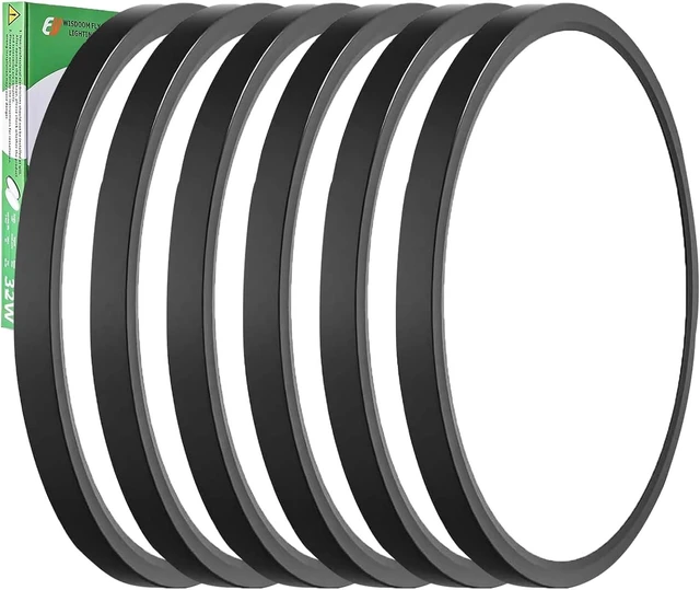 Main image of 15.8Inch 6PK Black LED Flush Mount Ceiling Light, 32W, 3480LM, 3CCT