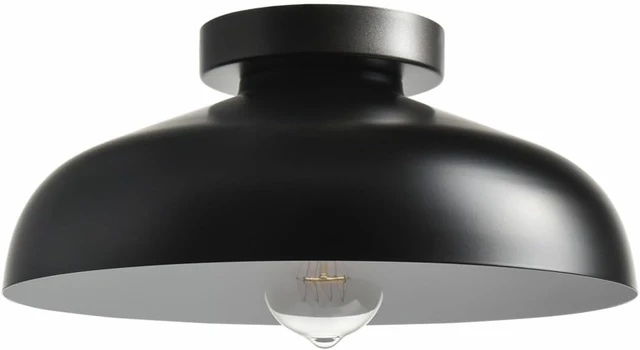 Alt view image 4 of 7 - DIRYZON Flush Mount Ceiling Light, 12-Inch Industrial Black Ceiling Light