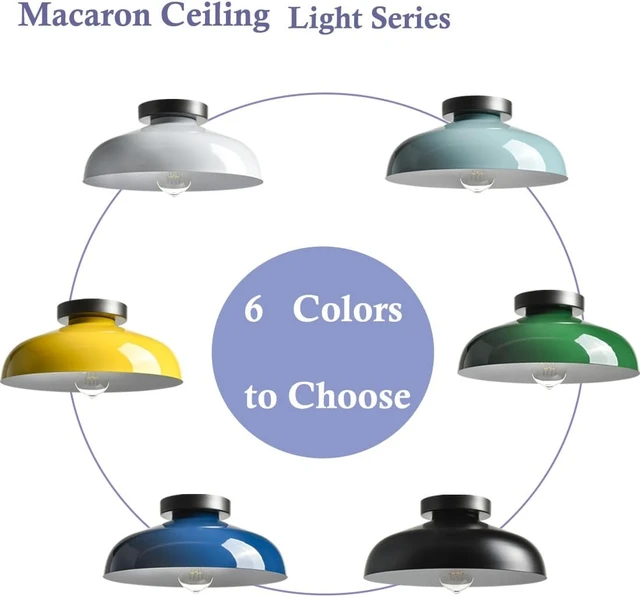 Alt view image 7 of 7 - DIRYZON Flush Mount Ceiling Light, 12-Inch Industrial Black Ceiling Light