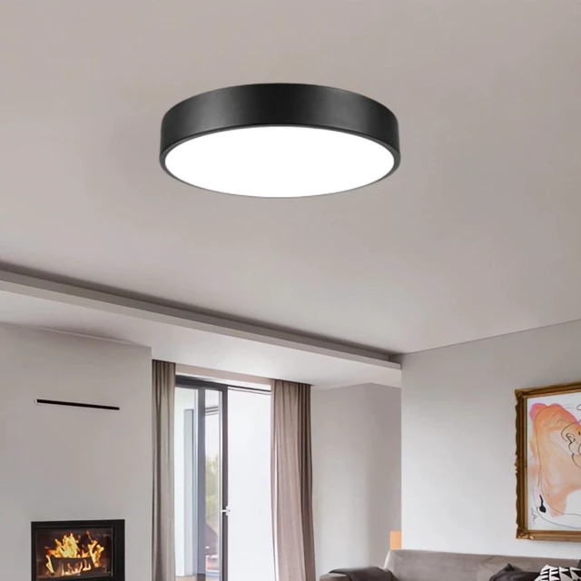 Main image of Flush Mount Ceiling Light, 13" 3CCT Dimmable Modern Matte Black