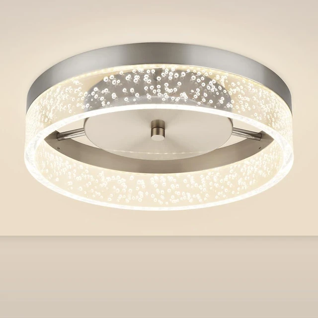 Main image of 12'' Modern Ceiling Light Flush Mount, Clear Bubble Acrylic, 4000K
