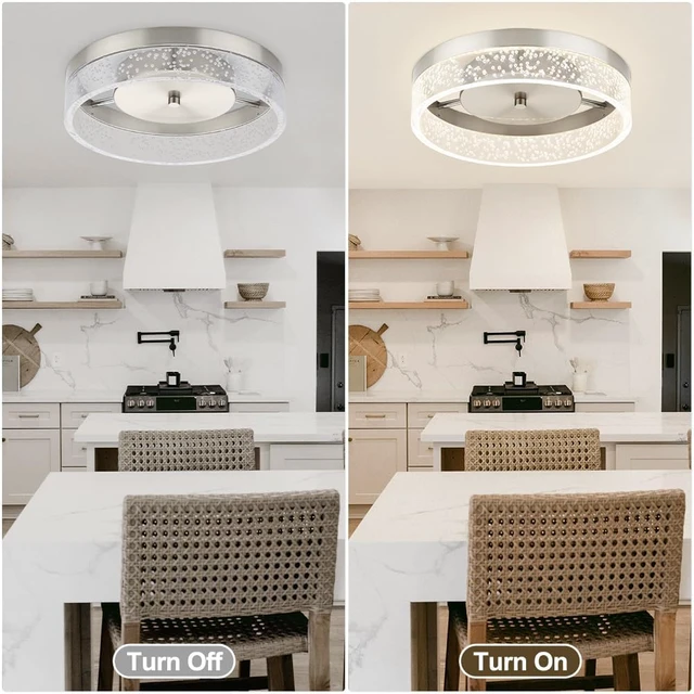 Alt view image 6 of 7 - 12'' Modern Ceiling Light Flush Mount, Clear Bubble Acrylic, 4000K