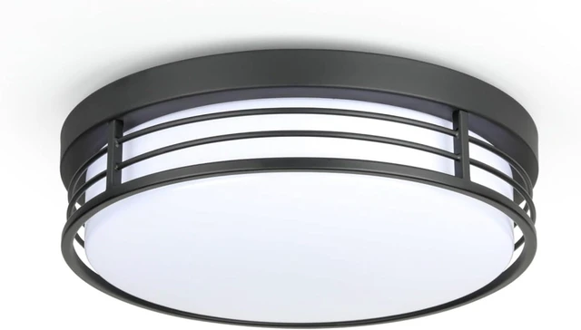 Main image of WISBEAM 10 Inch Matte Black Flush Mount Ceiling Light, 17W LED Ceiling Lighting Fixture with 5CCT(2700K/3000K/3500K/4000K/5000K), Dimmable LED Light Fixtures Ceiling Mount for Kitchen Bathroom Hallway