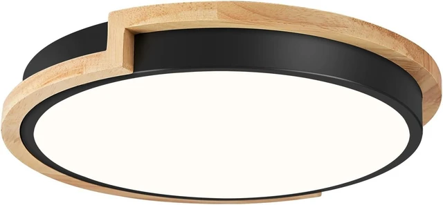 Main image of Modern LED Ceiling Light, Kitchen Light Fixtures with Wood Trim
