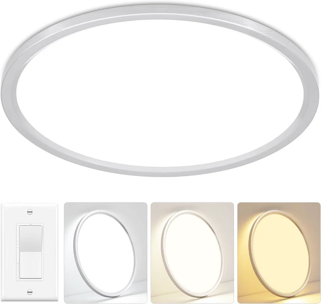 Main image of 24 inch Large Led Flush Mount Ceiling Light Fixture Dimmable Brushed Nickel