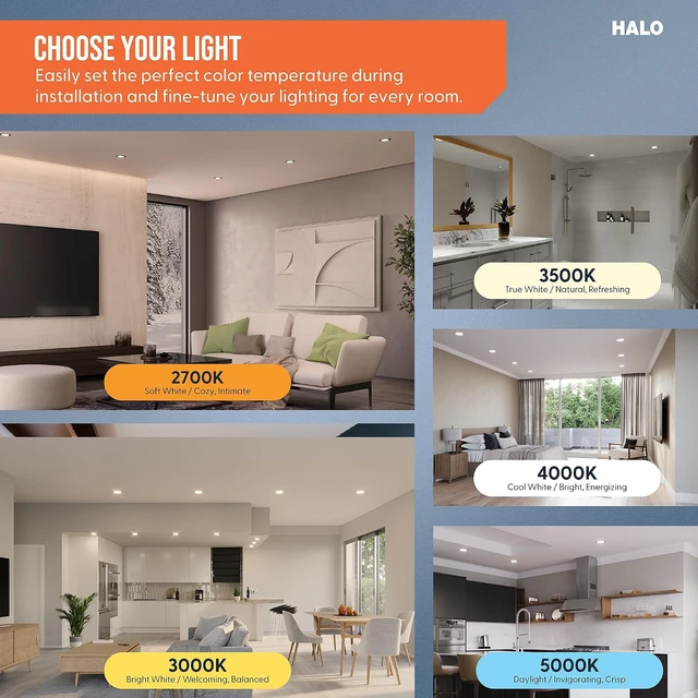 Alt view image 7 of 7 - HALO HLBT 6 inch LED Recessed Light Slim Trim Retrofit 5CCT 765lm 6PK