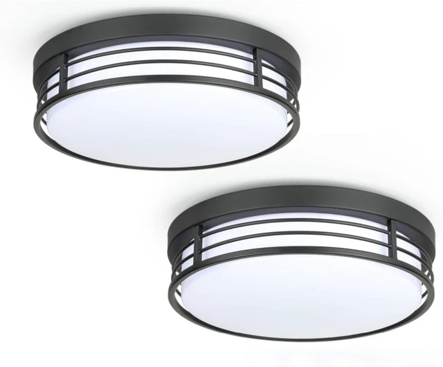 Main image of WISBEAM 13 Inch LED Ceiling Lighting Fixture, 23W Black Flush Mount Ceiling Light with 5CCT(2700K/3000K/3500K/4000K/5000K), Dimmable LED Light Ceiling Mount for Kitchen Bathroom Hallway, 2 Packs
