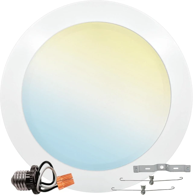 Main image of LUXRITE 8 Inch LED Disk Lights, 27W, 2000LM, 5CCT Selectable 2700K - 5000K