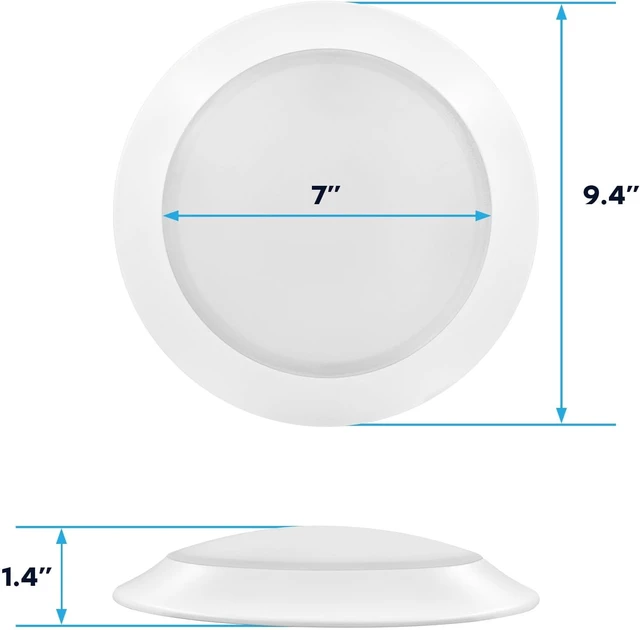 Alt view image 3 of 7 - LUXRITE 8 Inch LED Disk Lights, 27W, 2000LM, 5CCT Selectable 2700K - 5000K