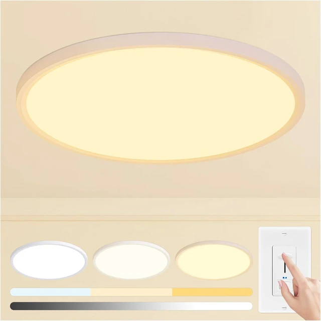 Main image of 24 inch Flush Mount Led Ceiling Light, 48W Ultra Thin Dimmable