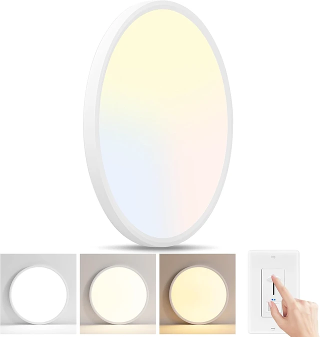 Alt view image 2 of 7 - 24 inch Flush Mount Led Ceiling Light, 48W Ultra Thin Dimmable