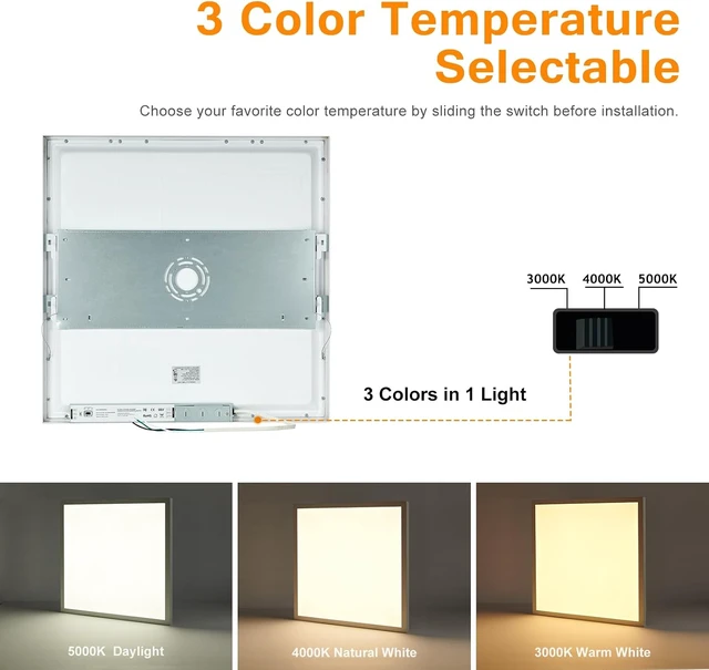 Alt view image 3 of 7 - 2x2 FT LED Flat Panel Light Surface Mount Dimmable, 4-Pack