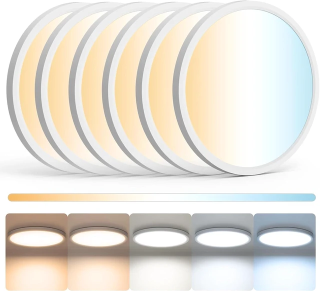 Main image of 6Pack 12inch LED Ceiling Light Flush Mount 24W 3200LM