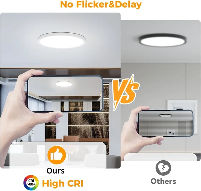 Alt view image 3 of 7 - 6Pack 12inch LED Ceiling Light Flush Mount 24W 3200LM