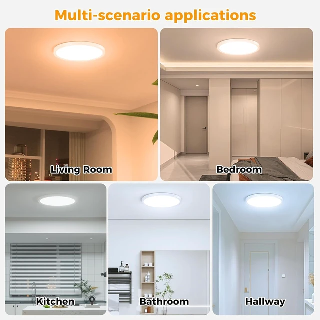 Alt view image 6 of 7 - 6Pack 12inch LED Ceiling Light Flush Mount 24W 3200LM