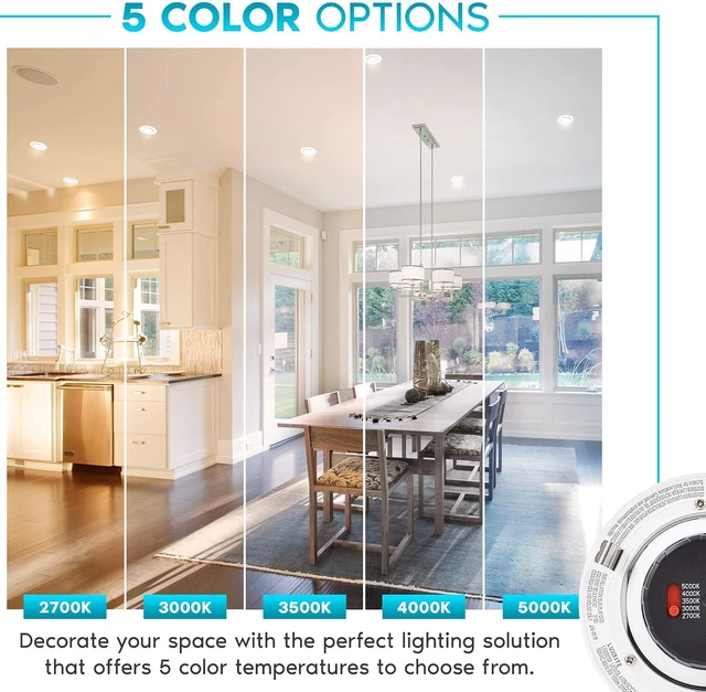 Alt view image 2 of 6 - LUXRITE 4 Inch Gimbal LED Recessed Lighting Can Light, 8W=60W (1 Pack)