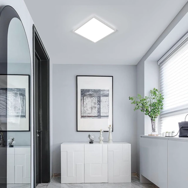 Alt view image 6 of 7 - 12 Inch Flush Mount Ceiling Light, 6500K White Light LED Ceiling Light, Slim Ceiling Light Fixture for Living Room, Bedroom, Kitchen