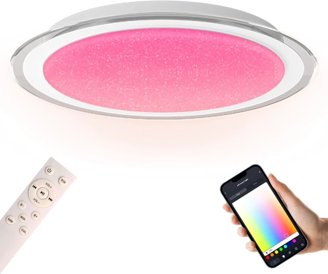 Main image of LED Flush Mount Ceiling Light with Bluetooth Speaker 20 Inch