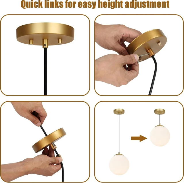 Alt view image 7 of 7 - 2 Pack 6 Inches Light Canopy Kit with Heavy Duty Replacement Ceiling Cover Plate & Mounting Hardware for Lighting Fixtures Chandelier Pendant Lamp or DIY Project (Brass)