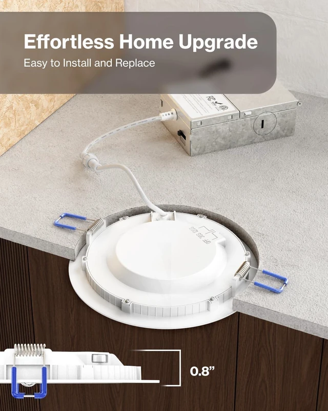 Alt view image 5 of 7 - Sunco 4 Pack Recessed Lighting 6 Inch, with Motion Sensor, 5CCT, 14W, Slim