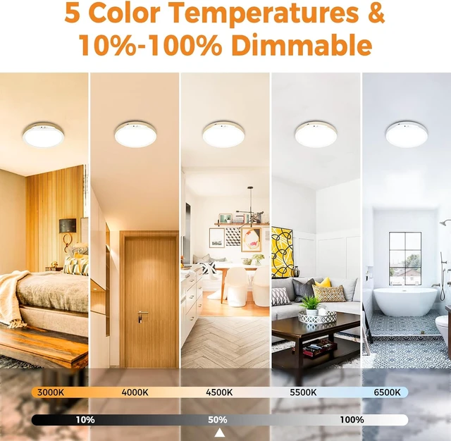 Alt view image 4 of 7 - slochi 2Pack 8 Inch Rechargeable Motion Sensor Light Indoor with Remote, 5 Color Magnetic Wireless Ceiling Light Battery Operated Powered, Dimmable, Timer, for Closet Shower Hallway Pantry