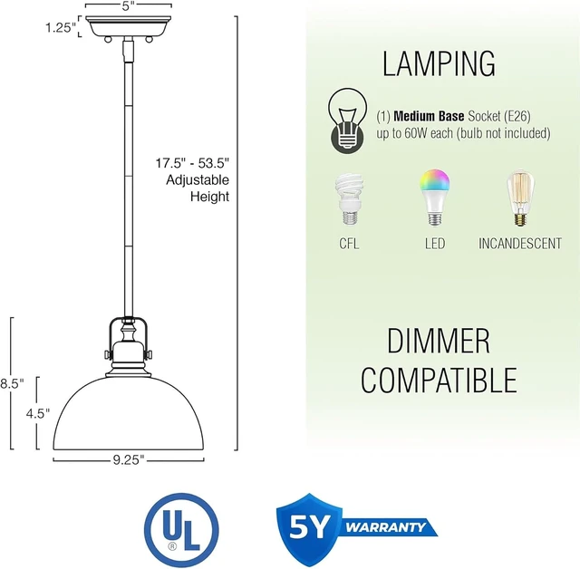 Alt view image 4 of 7 - Kira Home Belle 9" Modern Industrial Mini Pendant Light for Kitchen Island