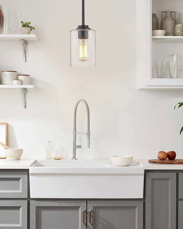 Alt view image 2 of 7 - Beionxii Pendant Lights Kitchen Island, Farmhouse Pendant Light, 2 Pack